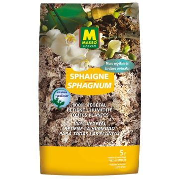 Musgo de Sphagnum Masso Garden en saco de 5 litros