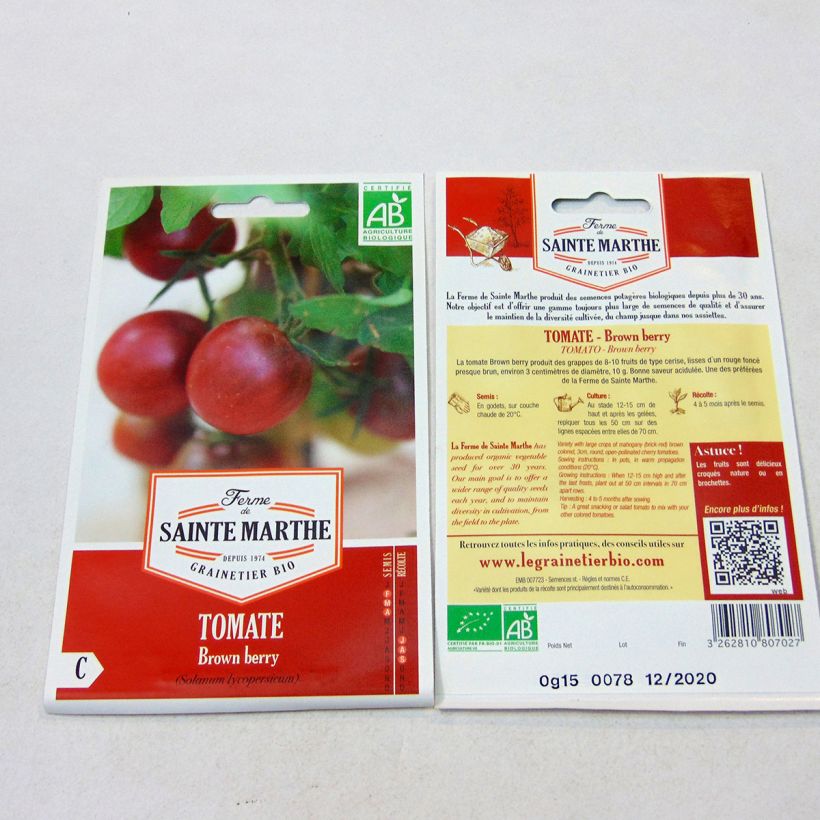 Ejemplo de ejemplar de Tomate Brown Berry tal y como se entrega