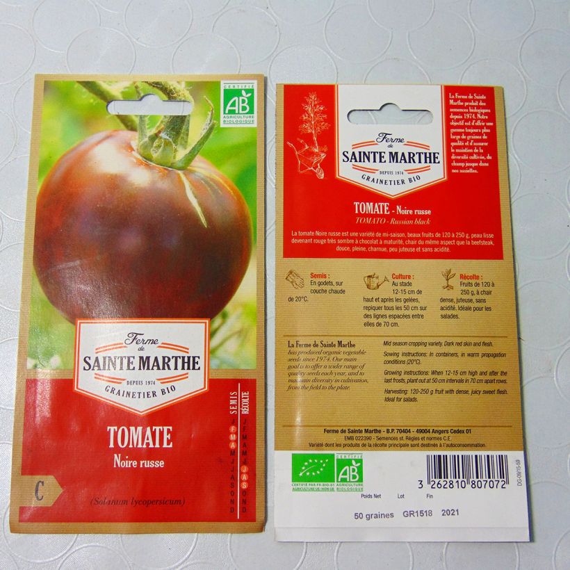 Ejemplo de ejemplar de Tomate Noire Russe tal y como se entrega